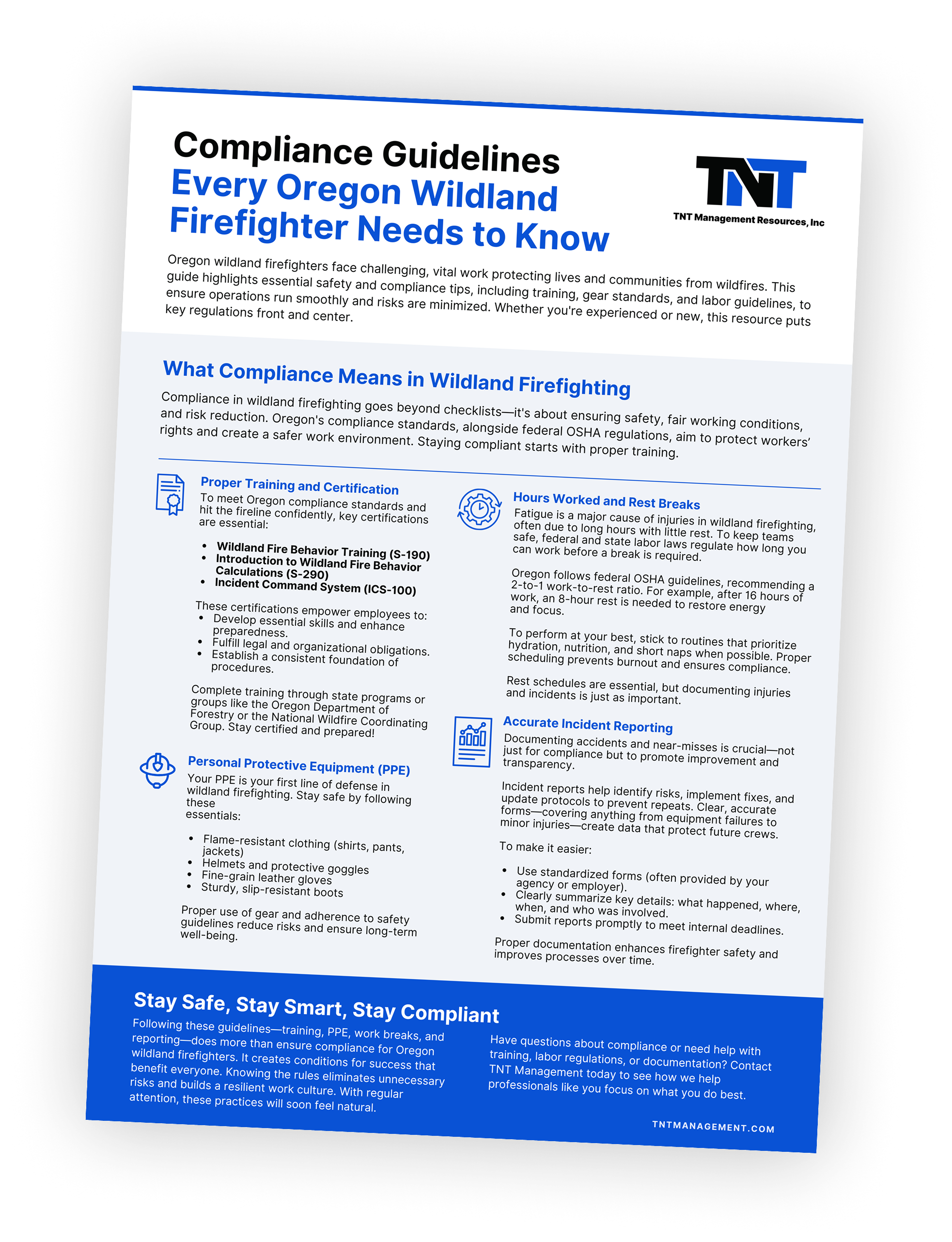 #53777 - Campaign 2 TNT - one-sheet - Compliance Guidelines Every Oregon Wildland Firefighter Needs to Know 1